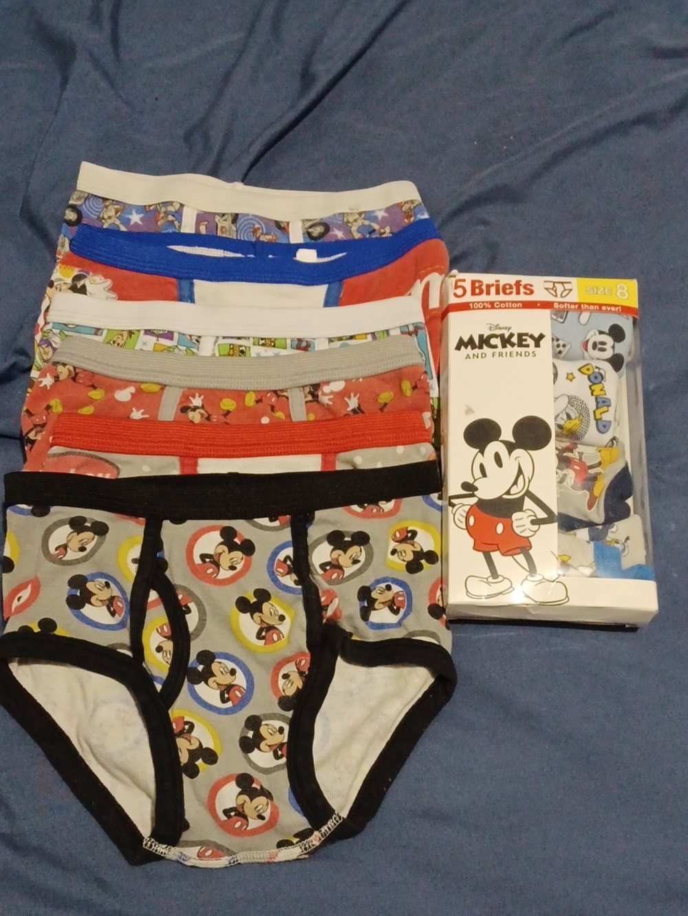 Bundle Of 10 Disney Boys Briefs Underwear Size 8